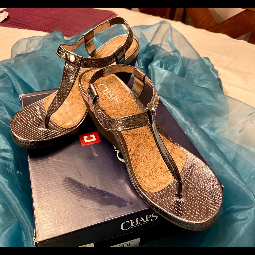 Chaps Metallic silver sandals